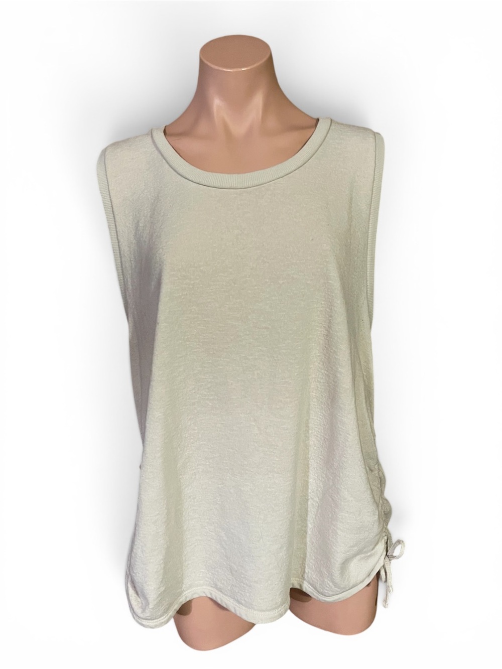 The Sweatshirt Project Womens 3X Plus Sleeveless Scrunched Side Vest Shirt